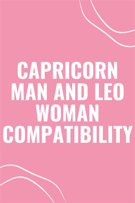 capricorn man and leo woman dating